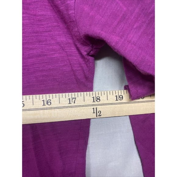J. Crew Women Long Sleeve Shirt Light Weight Pullover Coop Neck Purple XS Thin - Picture 4 of 5